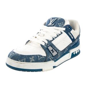 LV canvas sneakers blue